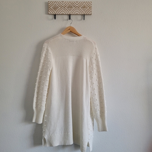 Calvin klien white knit dotted cardigan sweater - Picture 4 of 9